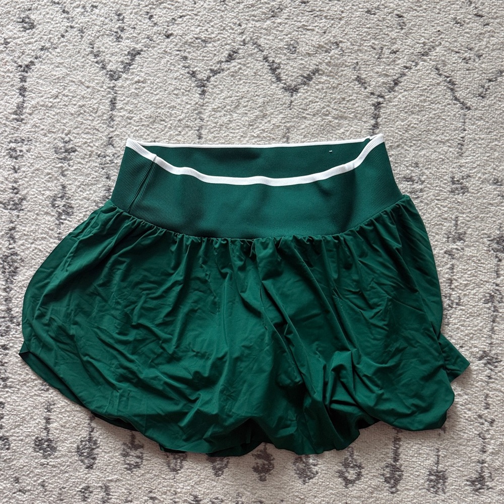 all in motion Green Skirt with White Waistband